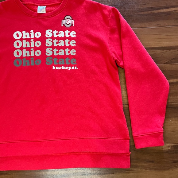 Pro Edge Knights Apparel Ohio State Buckeyes Crewneck Sweater Red Women’s Size L - Picture 5 of 14